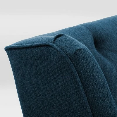 Boston Tufted Fabric Rocking Chair Navy Blue - CorLiving 5 Boston Tufted Fabric Rocking Chair Navy Blue - CorLiving - Image 3