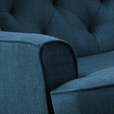 Boston Tufted Fabric Rocking Chair Navy Blue - CorLiving 7 Boston Tufted Fabric Rocking Chair Navy Blue - CorLiving - Image 5