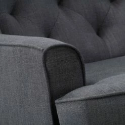 Boston Tufted Fabric Rocking Chair Dark Gray - CorLiving -Living Room Chairs store unnamed file 14235