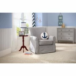 Delta Children Benbridge Nursery Glider Swivel Rocker Chair Dove Grey With Soft Grey