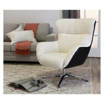 Style Rylie Collaboration Lounge Chair Cream/Black Synergy - Serta 4 Style Rylie Collaboration Lounge Chair Cream/Black Synergy - Serta - Image 4