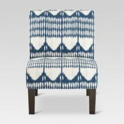 Burke Slipper Chair - Ikat Blue Tones - Threshold™