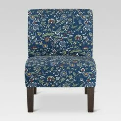 Burke Slipper Chair - Bandana Blue Floral - Threshold™