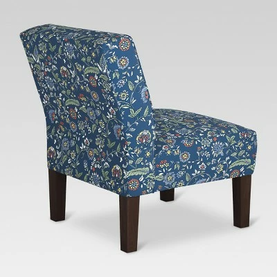 Burke Slipper Chair - Bandana Blue Floral - Threshold™ 5 Burke Slipper Chair - Bandana Blue Floral - Threshold™ - Image 3