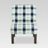 Burke Slipper Chair - Navy & Green Check - Threshold™