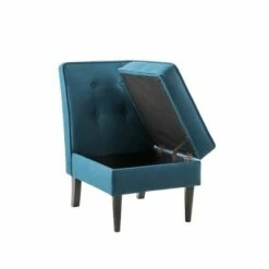 Simple Relax Fabric Storage Accent Chair in Blue -Living Room Chairs store unnamed file 14314