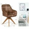 Costway Set of 2 Mid Century Swivel Accent Chair Hot-Stamping Cloth Retro Brown -Living Room Chairs store unnamed file 14324