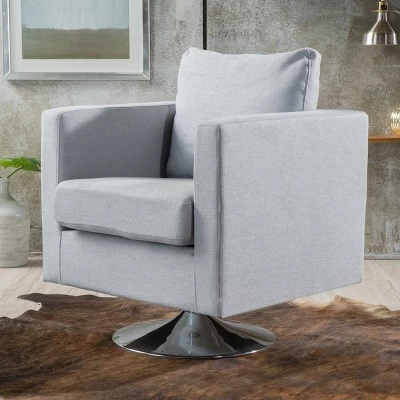 Holden Modern Swivel Accent Chair - Christopher Knight Home Navy 3 Holden Modern Swivel Accent Chair - Christopher Knight Home Navy