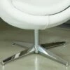 Modern Leather Roundback Chair White - Christopher Knight Home