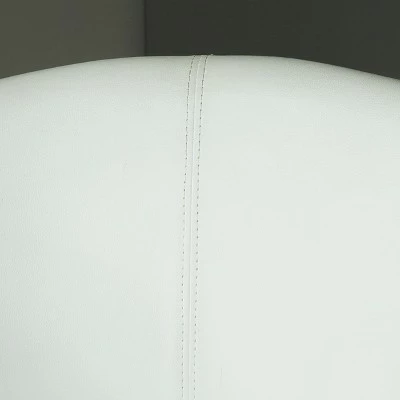 Modern Leather Roundback Chair White - Christopher Knight Home 4 Modern Leather Roundback Chair White - Christopher Knight Home - Image 2