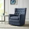 Madison Park Dolores Swivel Glider Chair Blue -Living Room Chairs store unnamed file 14352