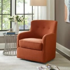 Madison Park Findlay Swivel Chair Spice