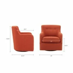 Madison Park Findlay Swivel Chair Spice -Living Room Chairs store unnamed file 14398