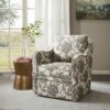Madison Park Floral Swivel Accent Chair