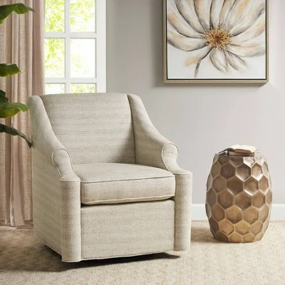 Madison Park Felton Swivel Glider Chair Tan 3 Madison Park Felton Swivel Glider Chair Tan