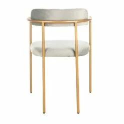 Set of 2 Camille Side Chair Gray/Gold - Safavieh -Living Room Chairs store unnamed file 1444