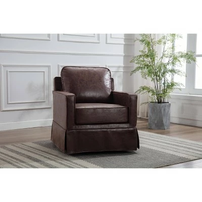 Classic Swivel Club Chair - WOVENBYRD Gray 3 Classic Swivel Club Chair - WOVENBYRD Gray