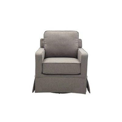 Classic Swivel Club Chair - WOVENBYRD Gray 10 Classic Swivel Club Chair - WOVENBYRD Gray - Image 8