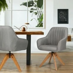Costway Set of 2 Swivel Accent Chair Fabric Vanity Study ArmChair w/Wood Legs 13 Costway Set of 2 Swivel Accent Chair Fabric Vanity Study ArmChair w/Wood Legs -Living Room Chairs store unnamed file 14482
