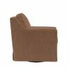 Club Swivel Chair Walnut Brown Faux Leather - WOVENBYRD -Living Room Chairs store unnamed file 14499