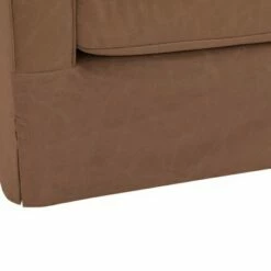 Club Swivel Chair Walnut Brown Faux Leather - WOVENBYRD -Living Room Chairs store unnamed file 14502