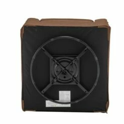 Club Swivel Chair Walnut Brown Faux Leather - WOVENBYRD -Living Room Chairs store unnamed file 14503