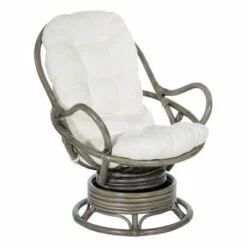 Tahiti Rattan Swivel Rocker Chair - OSP Home Furnishings White -Living Room Chairs store unnamed file 14514