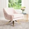 Ariana Velvet Swivel Chair - Abbyson Living Gray