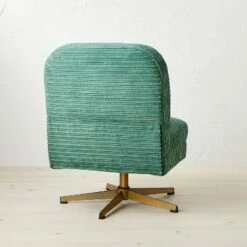 Opalhouse Designed With Jungalow Spaulding Channel Velvet Accent Swivel Chair with Brass Base Green - Opalhouse™ designed with Jungalow™ -Living Room Chairs store unnamed file 14554