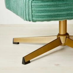 Opalhouse Designed With Jungalow Spaulding Channel Velvet Accent Swivel Chair with Brass Base Green - Opalhouse™ designed with Jungalow™ -Living Room Chairs store unnamed file 14556