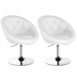 Costway Set of 2 Swivel Bar Stools Height Adjustable Round Tufted Back Bar Chairs White 9 Costway Set of 2 Swivel Bar Stools Height Adjustable Round Tufted Back Bar Chairs White -Living Room Chairs store unnamed file 14569