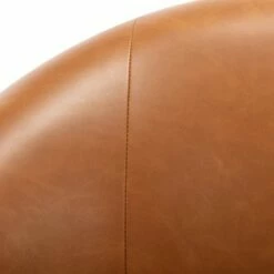 Barrel Swivel Chair Carmel Faux Leather - WOVENBYRD -Living Room Chairs store unnamed file 14593