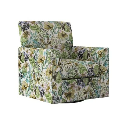 Pascal Modern Half Round Arm Swivel Club Chair Velvet - Handy Living Navy 3 Pascal Modern Half Round Arm Swivel Club Chair Velvet - Handy Living Navy