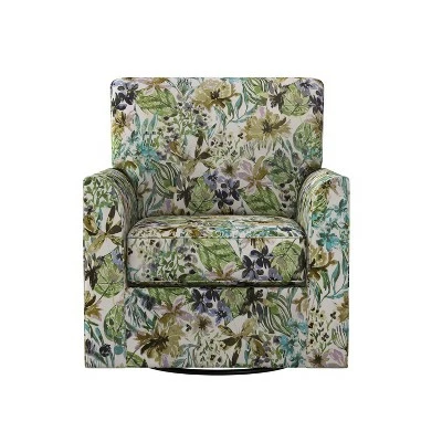 Pascal Modern Half Round Arm Swivel Club Chair Velvet - Handy Living Navy 9 Pascal Modern Half Round Arm Swivel Club Chair Velvet - Handy Living Navy - Image 7