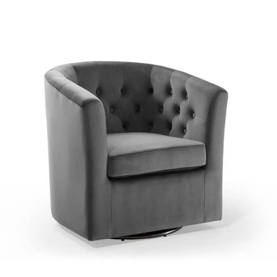Prospect Tufted Performance Velvet Swivel Armchair - Modway Emerald 3 Prospect Tufted Performance Velvet Swivel Armchair - Modway Emerald