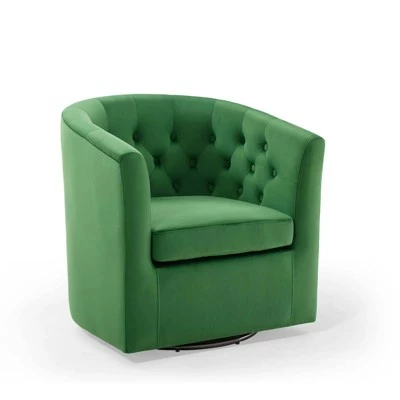 Prospect Tufted Performance Velvet Swivel Armchair - Modway Emerald 12 Prospect Tufted Performance Velvet Swivel Armchair - Modway Emerald - Image 10