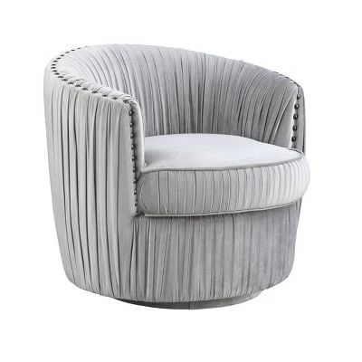 Lazy Days Swivel Accent Chair Gray - Treasure Trove Accents 6 Lazy Days Swivel Accent Chair Gray - Treasure Trove Accents - Image 4