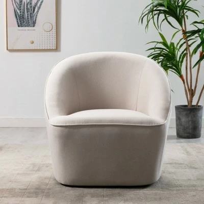Barrel Swivel Chair Cream - WOVENBYRD 8 Barrel Swivel Chair Cream - WOVENBYRD - Image 6