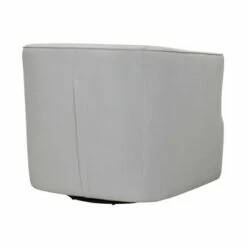 Whitney Genuine Leather Swivel Barrel Chair Dove Gray - Armen Living -Living Room Chairs store unnamed file 14693