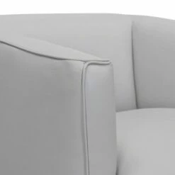 Whitney Genuine Leather Swivel Barrel Chair Dove Gray - Armen Living -Living Room Chairs store unnamed file 14694