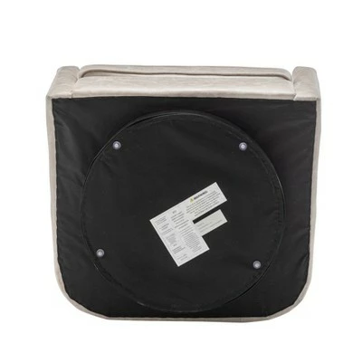 Classic Barrel Swivel Chair Distressed Tan Faux Leather - WOVENBYRD 5 Classic Barrel Swivel Chair Distressed Tan Faux Leather - WOVENBYRD - Image 4