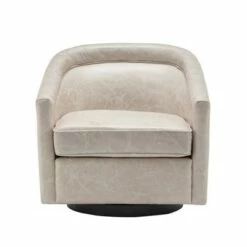 Classic Barrel Swivel Chair Distressed Tan Faux Leather - WOVENBYRD 12 Classic Barrel Swivel Chair Distressed Tan Faux Leather - WOVENBYRD -Living Room Chairs store unnamed file 14702