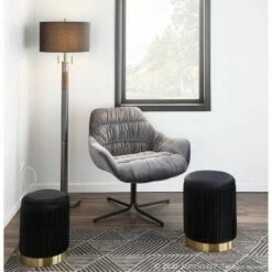 Wayne Contemporary Upholstered Lounge Chair - LumiSource Black/chartreuse -Living Room Chairs store unnamed file 14709