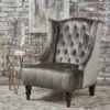 Toddman High-Back New Velvet Club Chair - Christopher Knight Home Navy