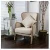 Crenshaw Fabric Wing Chair Beige - Christopher Knight Home