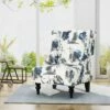 Toddman High-Back Club Chair Floral Print Blue - Christopher Knight Home -Living Room Chairs store unnamed file 14725