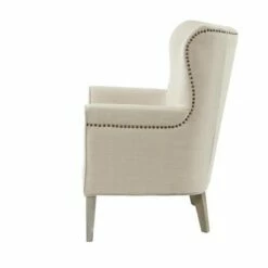 Madison Park Donner Accent Wingback Chair Natural -Living Room Chairs store unnamed file 14730