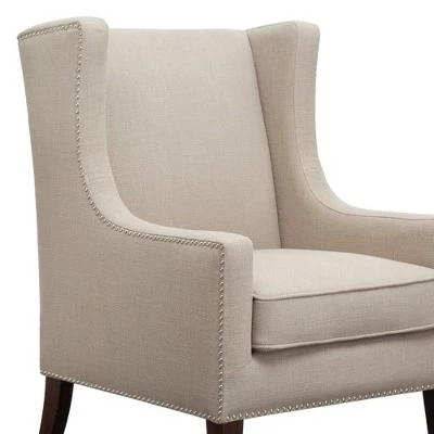 Madison Park Colette Wing Chair Linen 4 Madison Park Colette Wing Chair Linen - Image 2