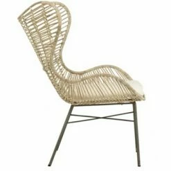 Malia Rattan Wingback Armchair - White Wash - Safavieh -Living Room Chairs store unnamed file 14795