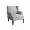 Emerson Wingback Accent Chair - HomePop Marled Grey -Living Room Chairs store unnamed file 14801